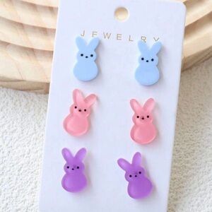 Cute peeps Stud Earrings Set  - Blue, Pink, Purple